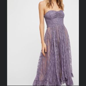 Free People Italian Love Story Slip Dress Purple